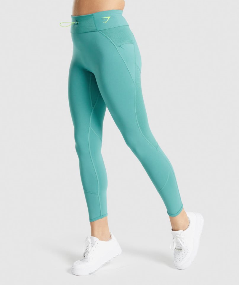 Women's Gymshark Pulse Leggings Turquoise | NZ 4SRLIN